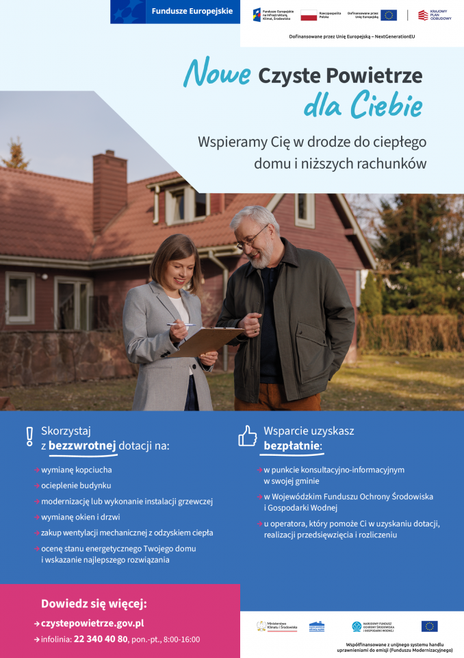 Kolorowy plakat informacyjny.