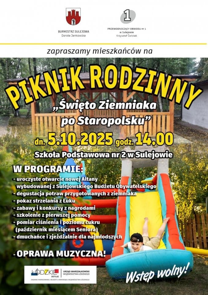 Kolorowy plakat informacyjny.