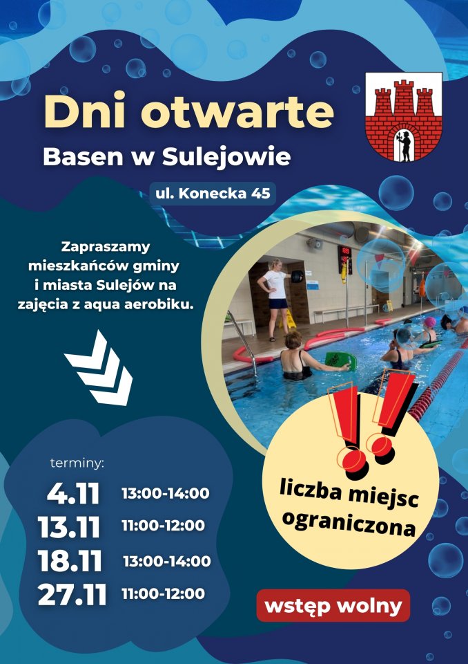 Bezpłatny aqua aerobik dla naszych mieszkańców